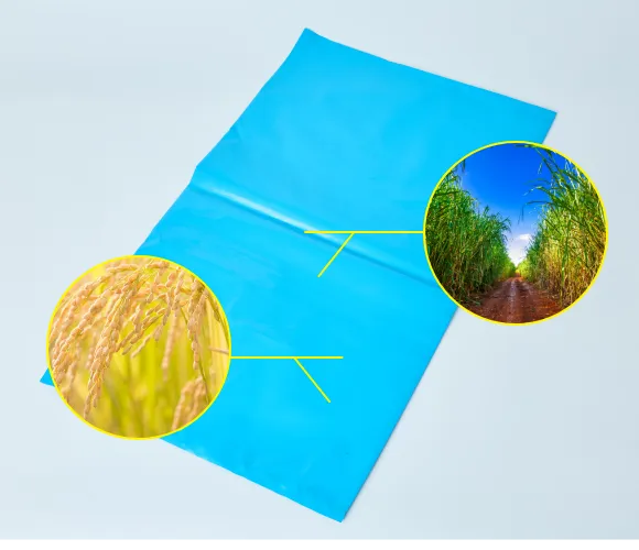 Bag with Biomass Resin
(Polyethylene  made of rice or millet)